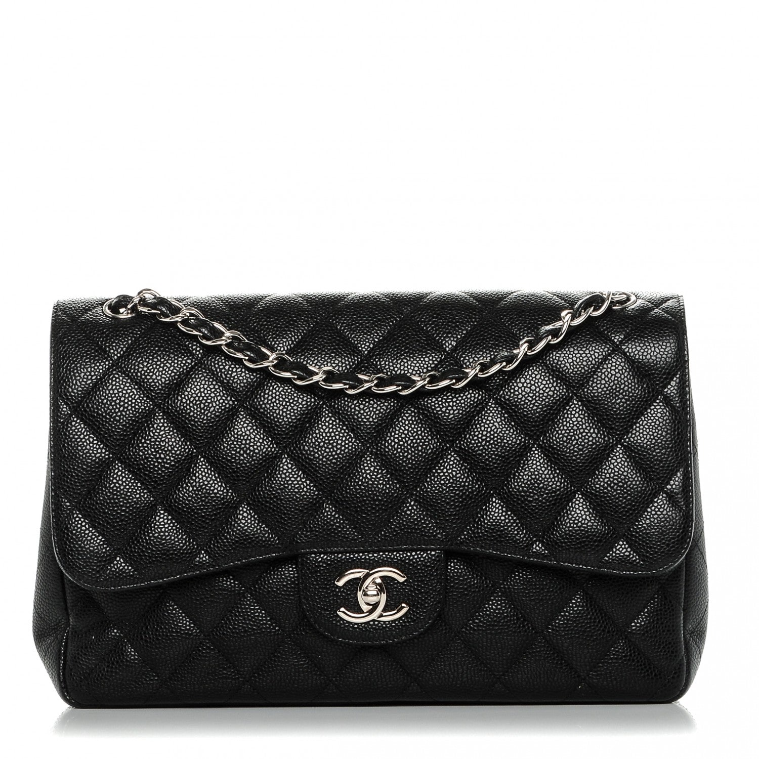 Chanel Caviar Quilted Jumbo Double Flap Black 1 of 7