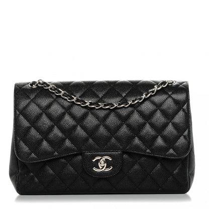 Chanel Caviar Quilted Jumbo Double Flap Black 1 of 7