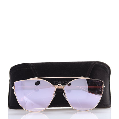Tom Ford Jacquelyn 02 Aviator Sunglasses TF563 Rose Gold 8 of 8