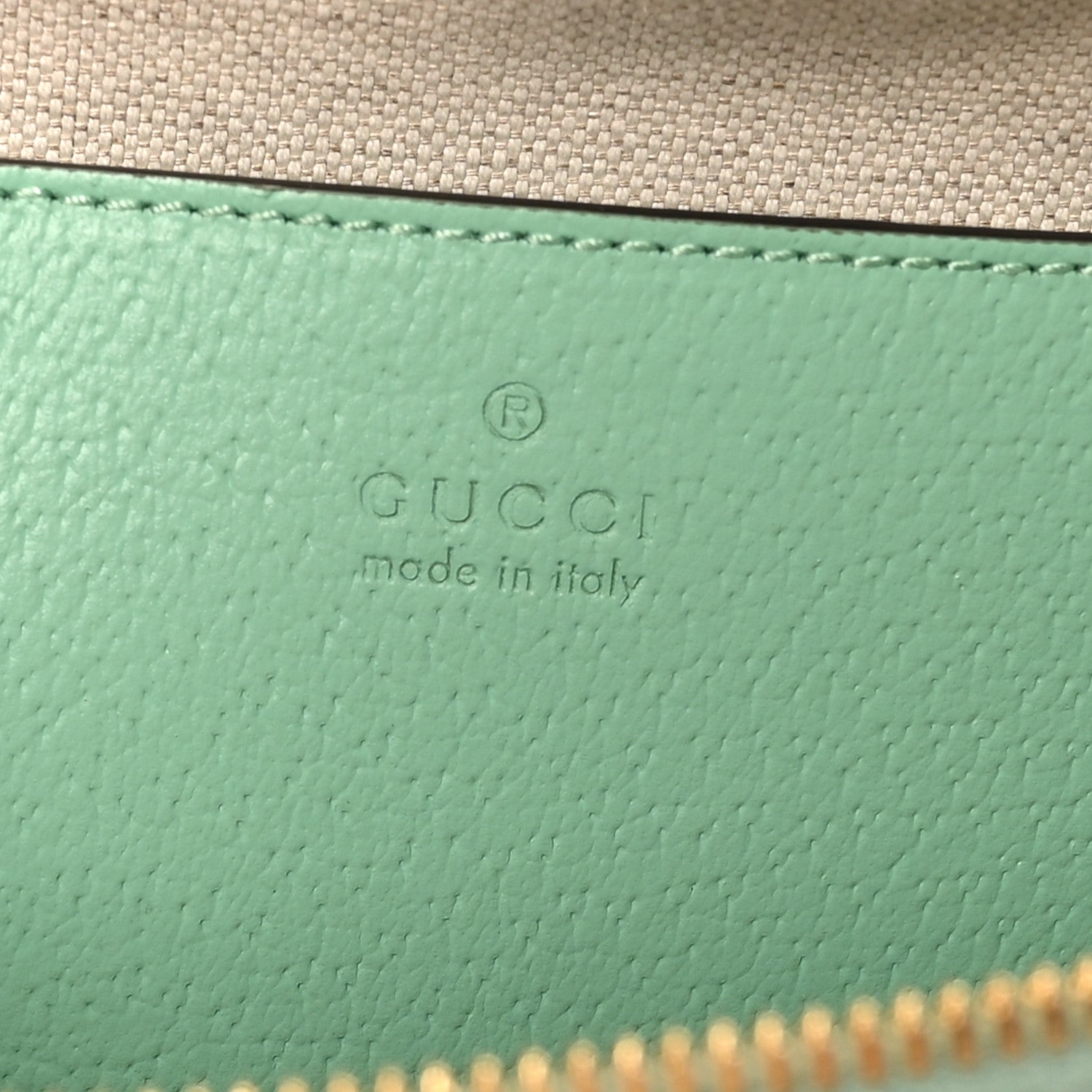 Gucci Monogram Jumbo GG Textured Dollar Calfskin Small Ophidia Dome Shoulder Bag Beige Pepperlight Mint 6 of 10