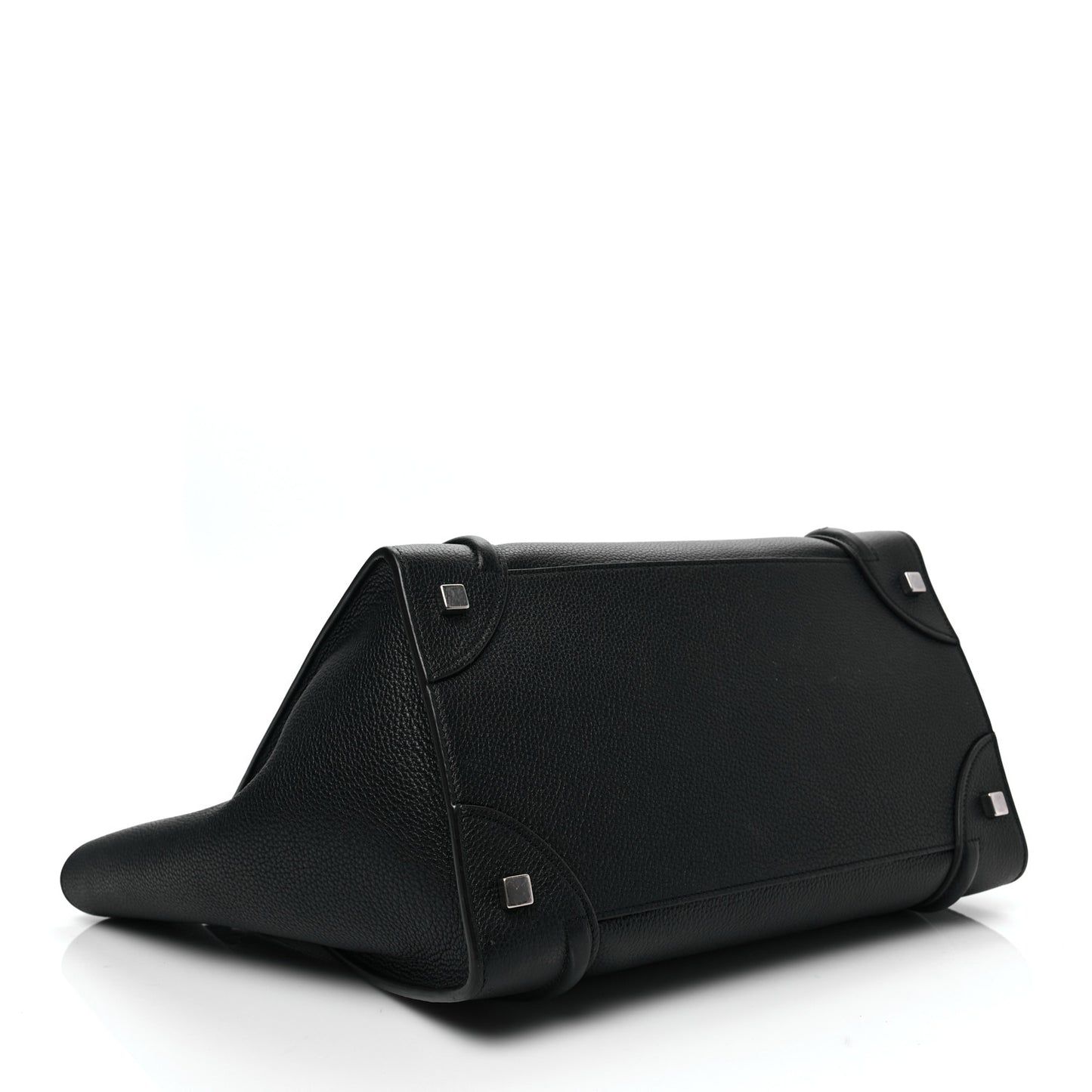 Drummed Calfskin Mini Luggage Black