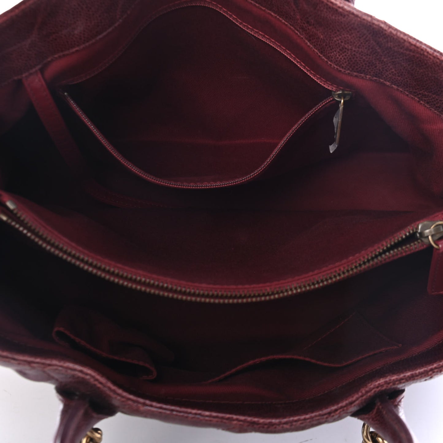 Glazed Caviar Quilted Small Shiva Tote Burgundy