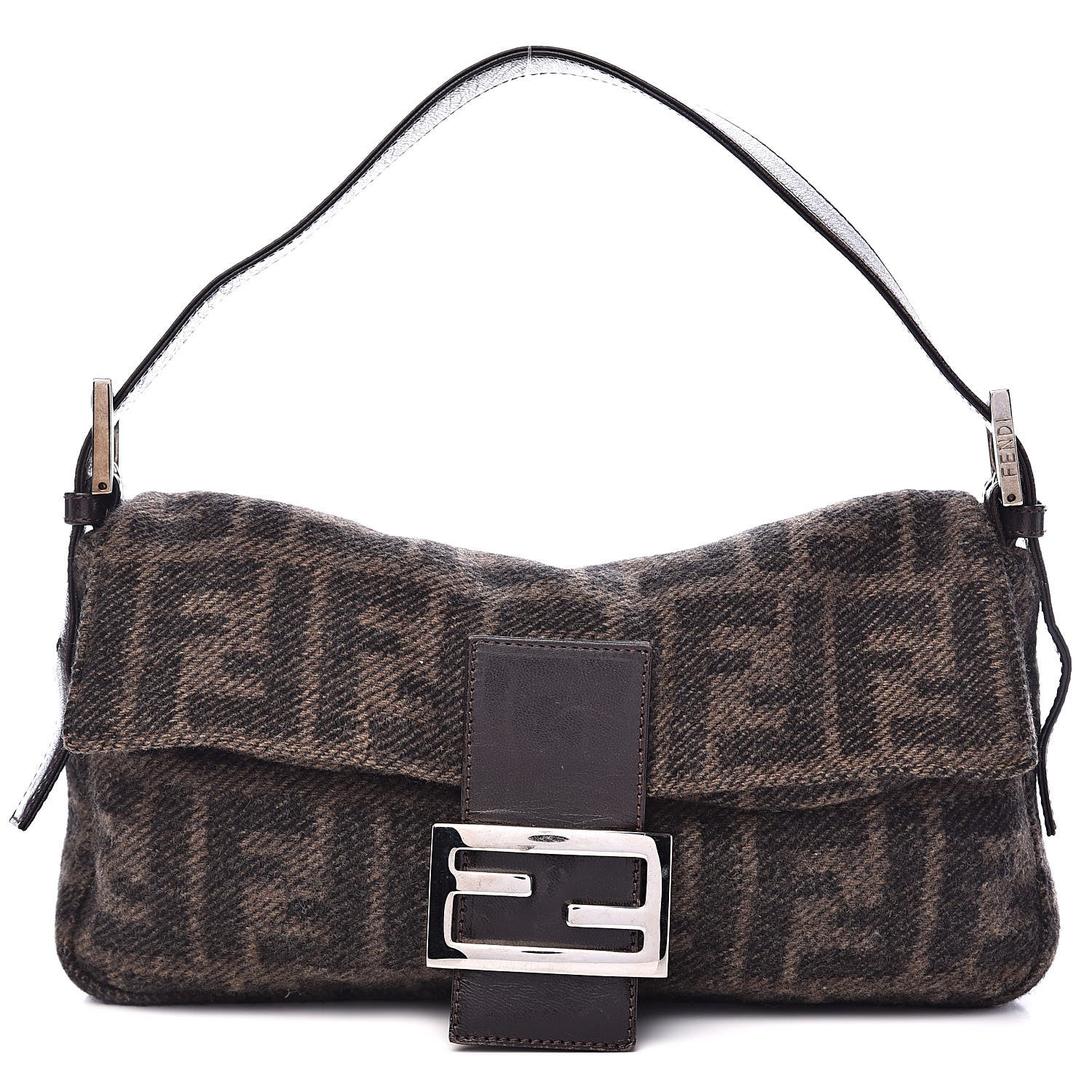 Fendi Wool Baguette Tobacco 1 of 10