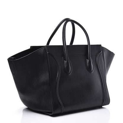 Celine Supple Calfskin Medium Phantom Luggage Black 2 of 9