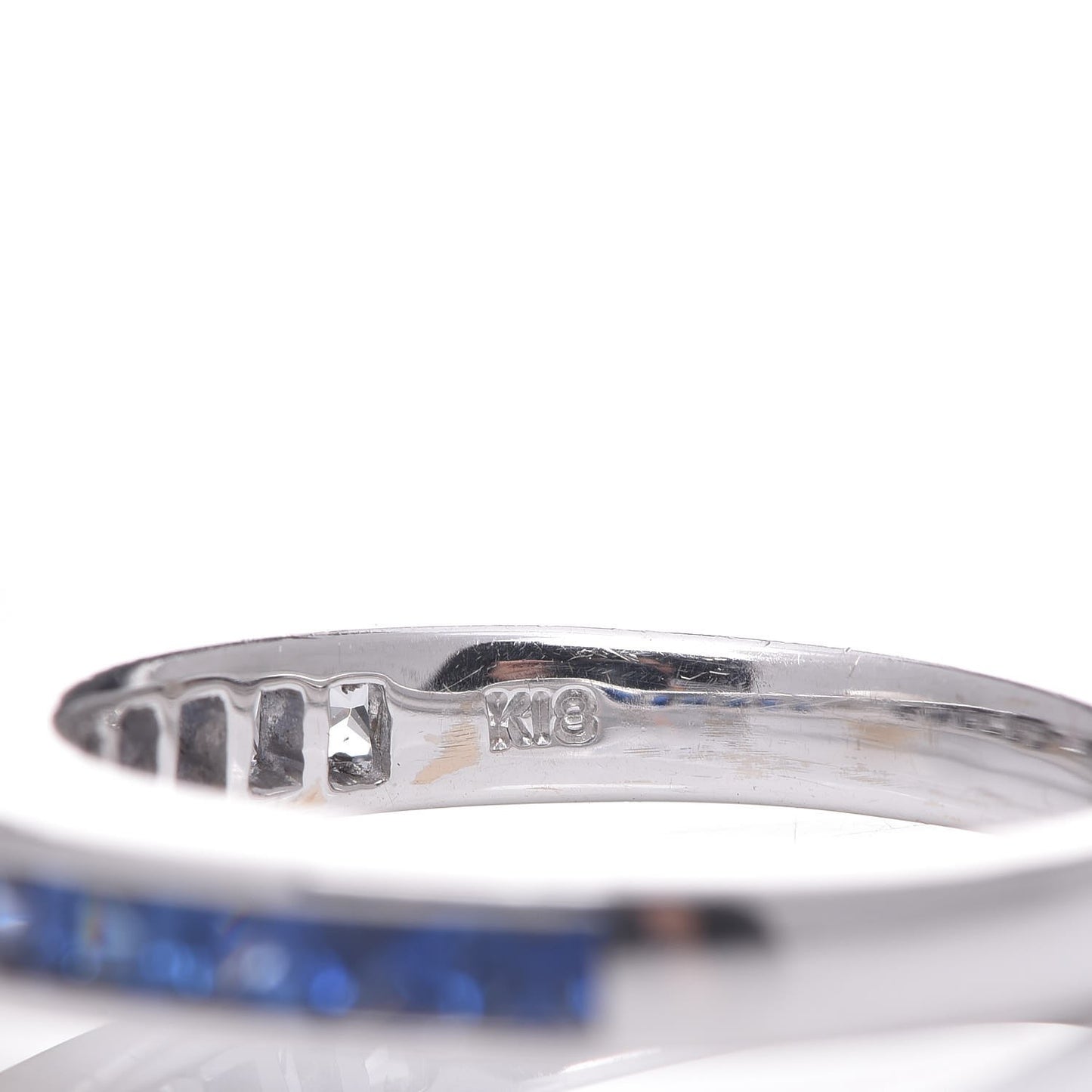 18K White Gold Sapphire Akoya Pearl 8mm Ring 51 5.75