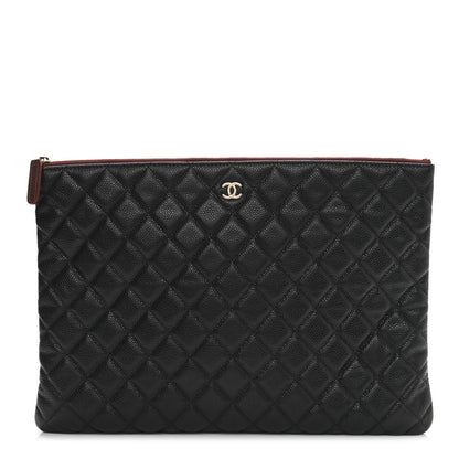 Chanel Caviar Quilted Large Cosmetic Case Black 1 of 7