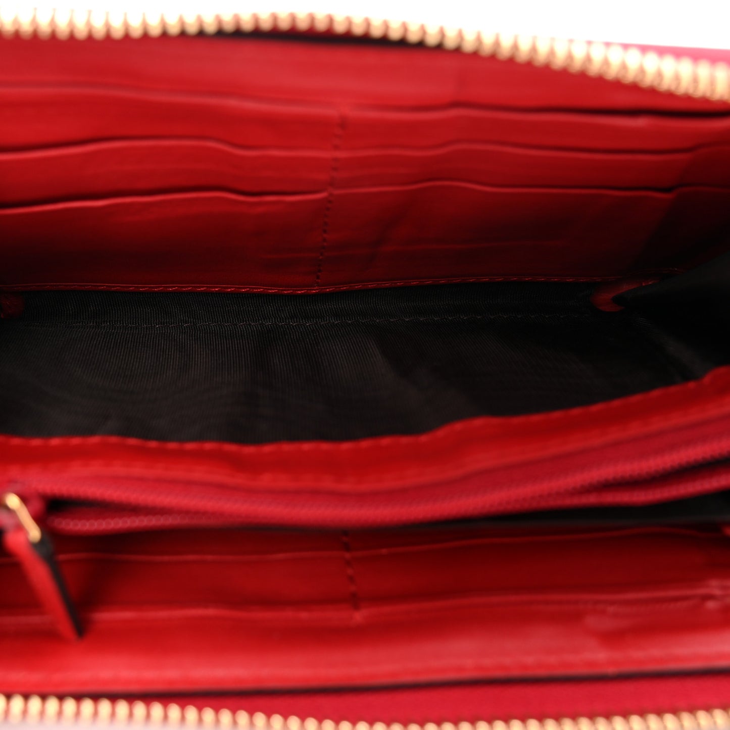 Calfskin Sylvie Zip Around Wallet Hibiscus Red