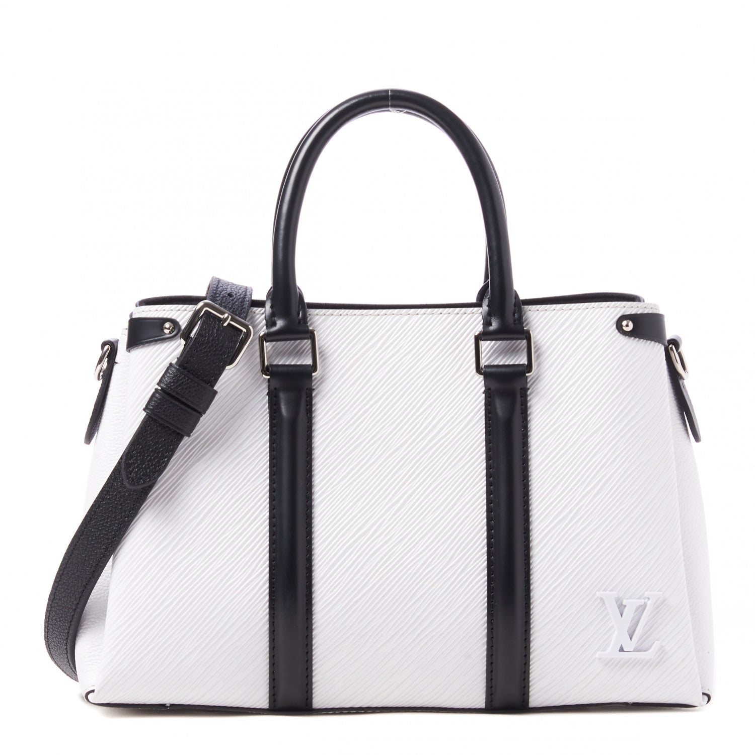 Louis Vuitton Epi Soufflot BB Optic White Black Scarlet 1 of 7
