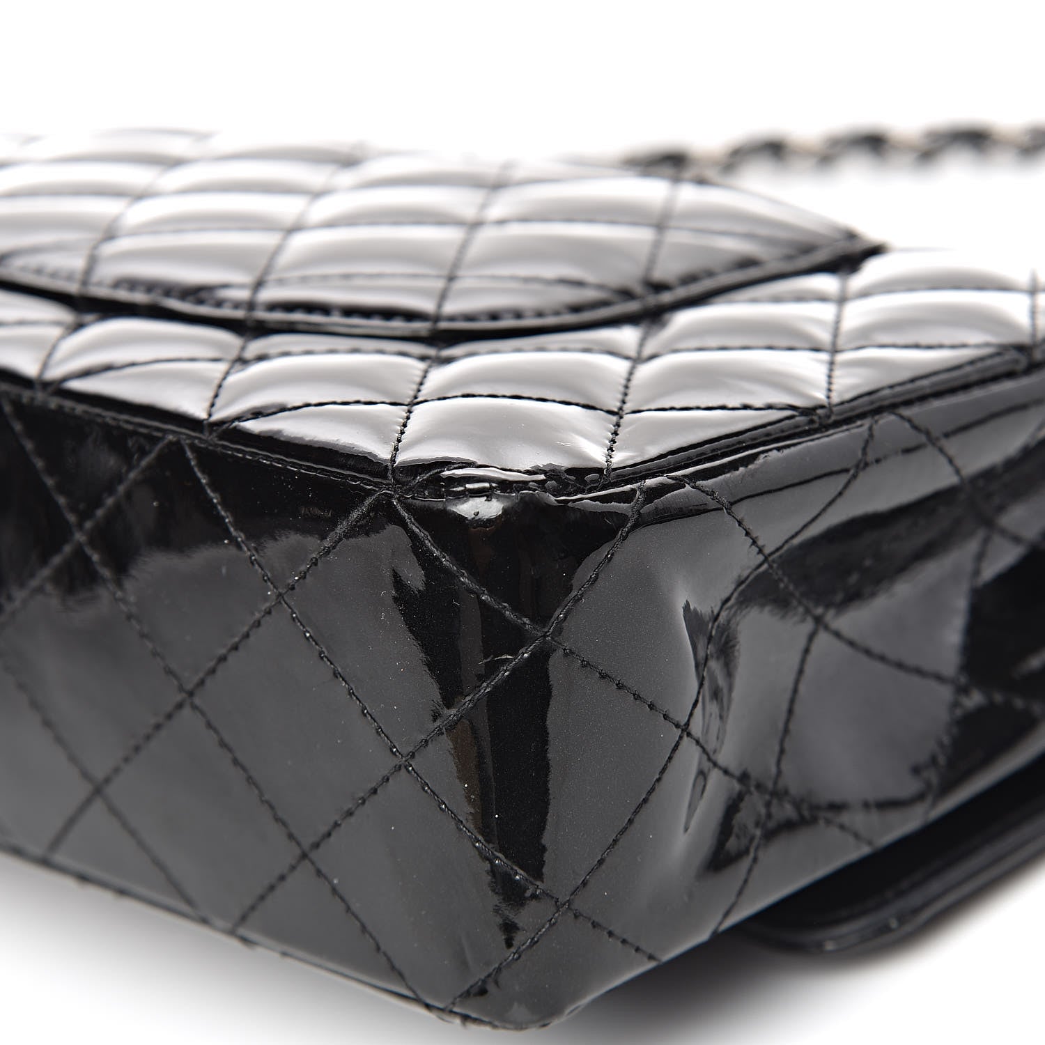 Chanel Patent Quilted Medium Double Flap Black 11 of 17