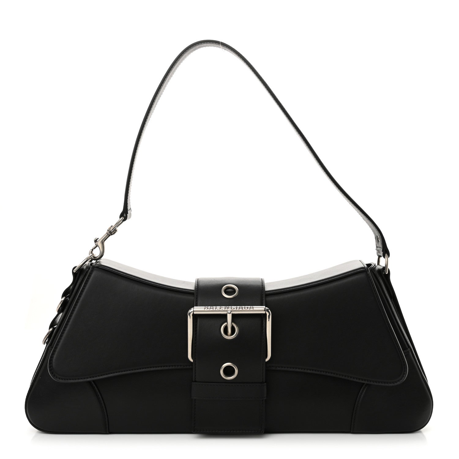 Balenciaga Smooth Calfskin Large Lindsay Shoulder Bag Black