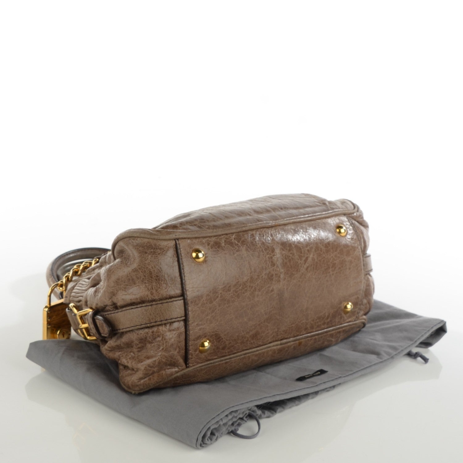 Miu Miu Nappa Leather Mini Charm Bambu 4 of 8