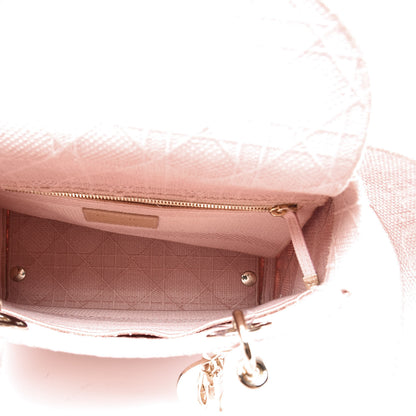 Christian Dior Canvas Embroidered Medium Lady D-Lite Bois De Rose 4 of 9