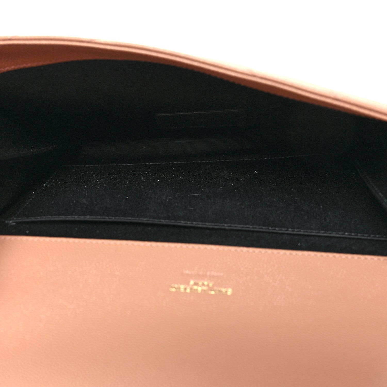 Saint Laurent Grain De Poudre Matelasse Chevron Monogram Envelope Clutch Vintage Peach 5 of 10