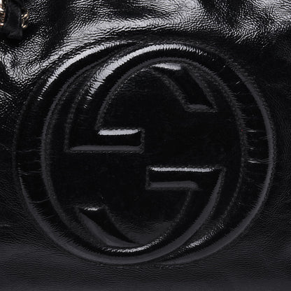 Gucci Patent Medium Soho Chain Shoulder Bag Black 20 of 21