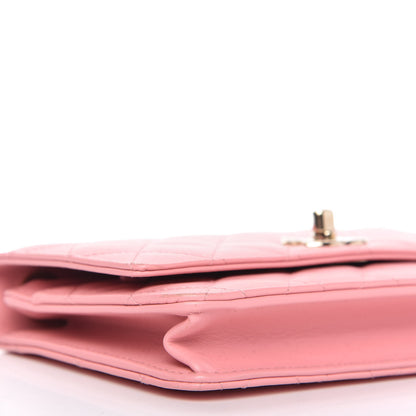 Chanel Lambskin Quilted Trendy CC Wallet On Chain WOC Pink 6 of 11