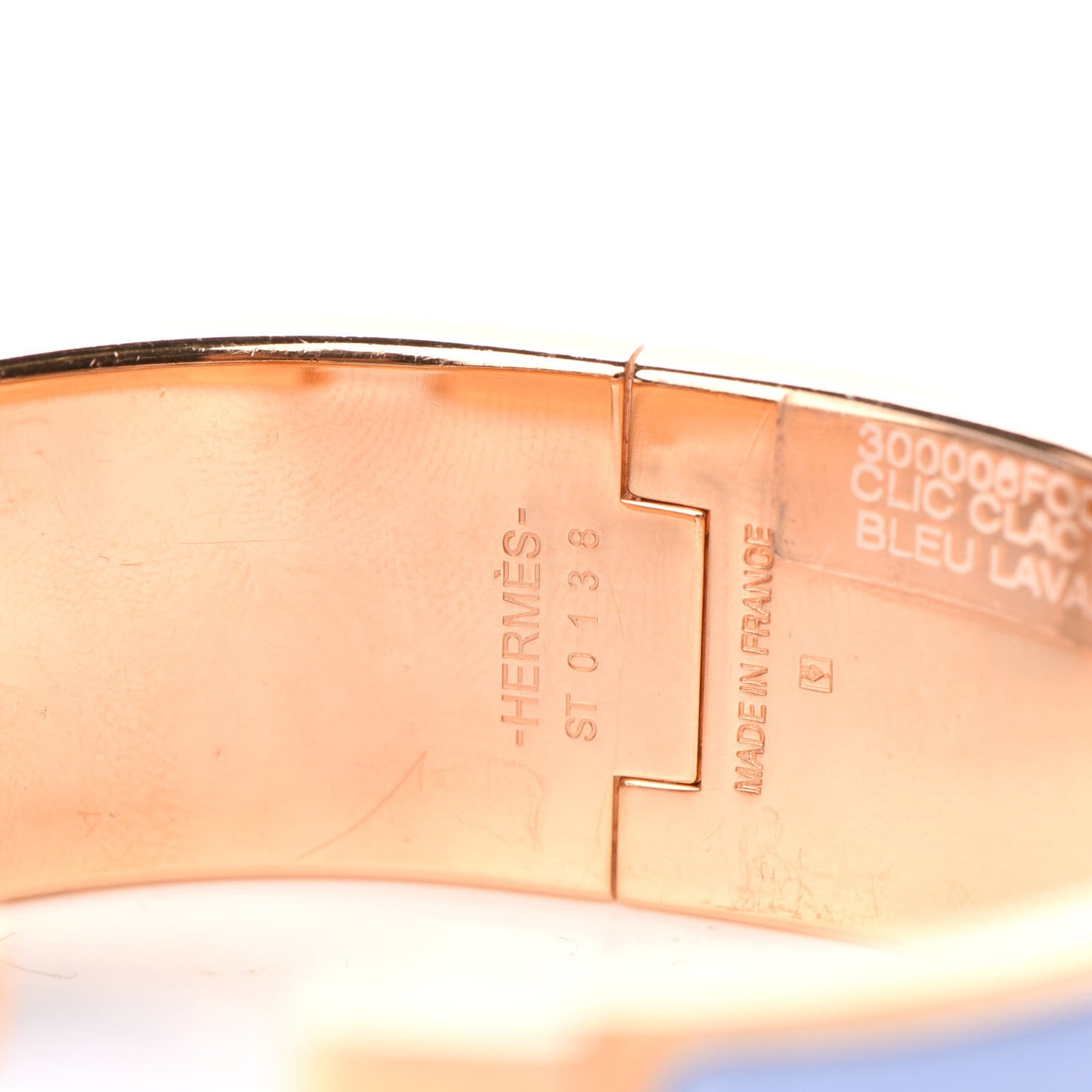 Enamel Wide Clic Clac H Bracelet PM Lavande Bleu Lupin