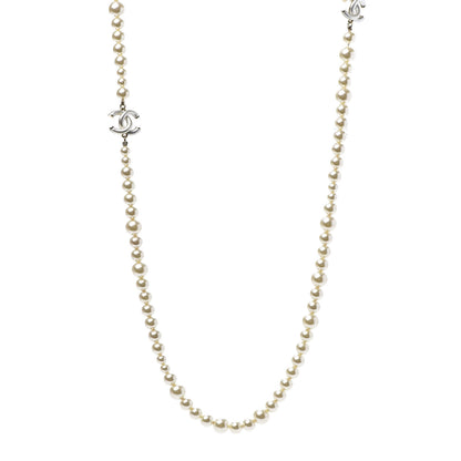 Chanel Pearl CC Long Necklace Gold 1 of 6