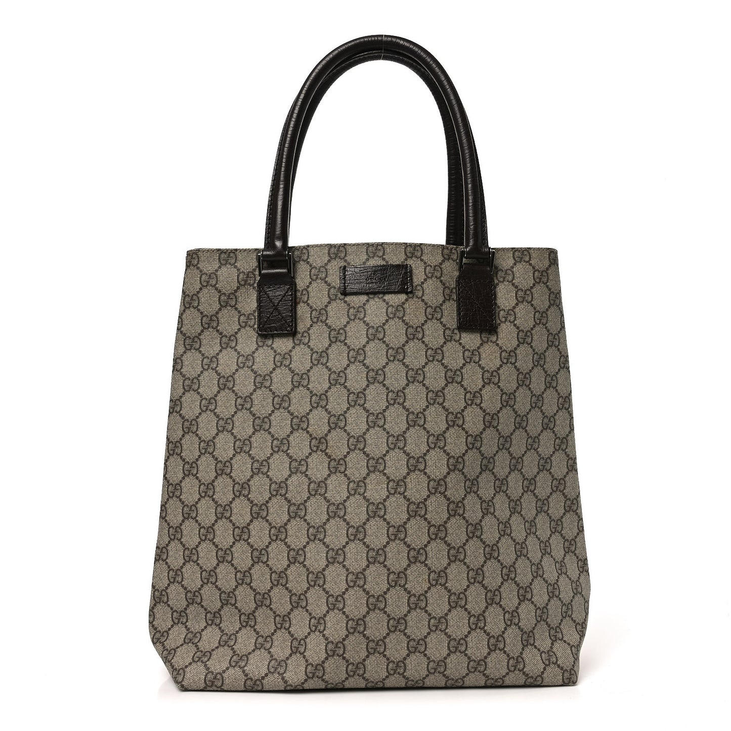 GG Plus Monogram Small Vertical Tote Dark Brown