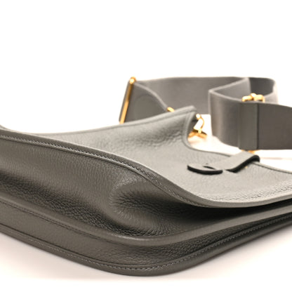 Hermes Taurillon Clemence Evelyne III PM Gris Meyer 10 of 10