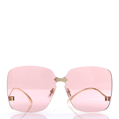 Gucci Rimless Sunglasses GG0352S Gold Flash Pink 2 of 8