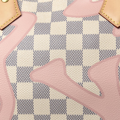 Louis Vuitton Damier Azur Tahitienne Speedy Bandouliere 30 Rose Ballerine 10 of 10