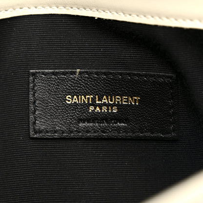 Saint Laurent Smooth Shiny Calfskin Uptown Pouch Blanc Vintage 7 of 9