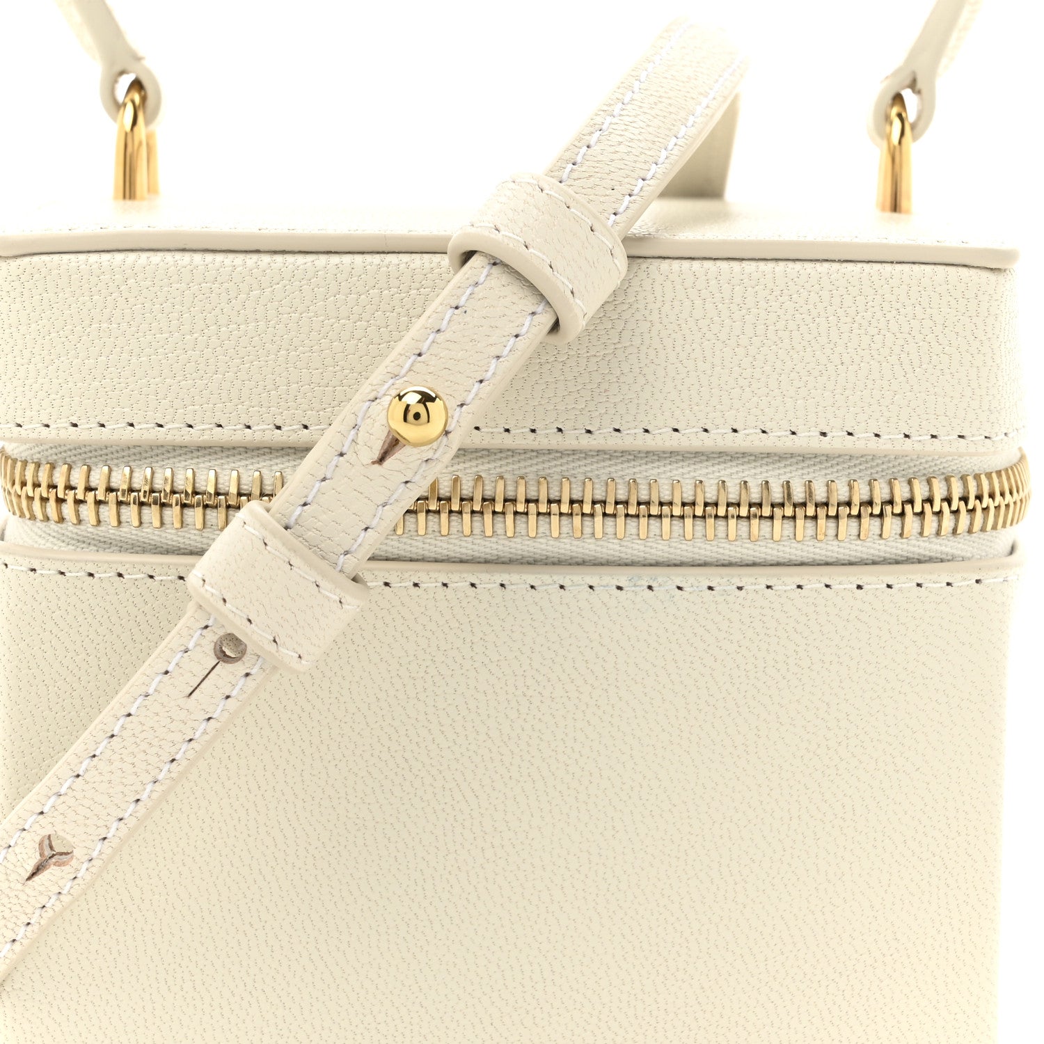 Alaia Shiny Goatskin Cub Vanity Bag Ivorie 8 of 10