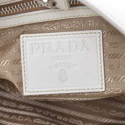 Prada Jacquard Logo Hobo White 6 of 7