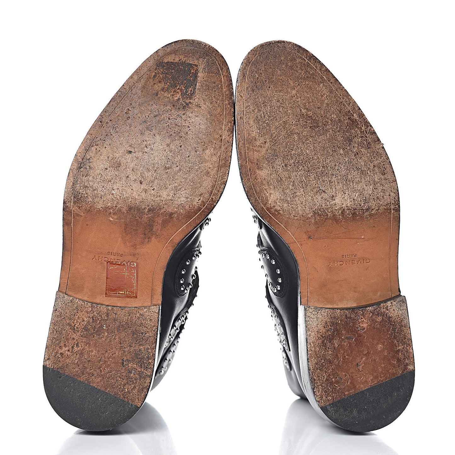 Calfskin Studded Prue Buckle Bootie 35 Black