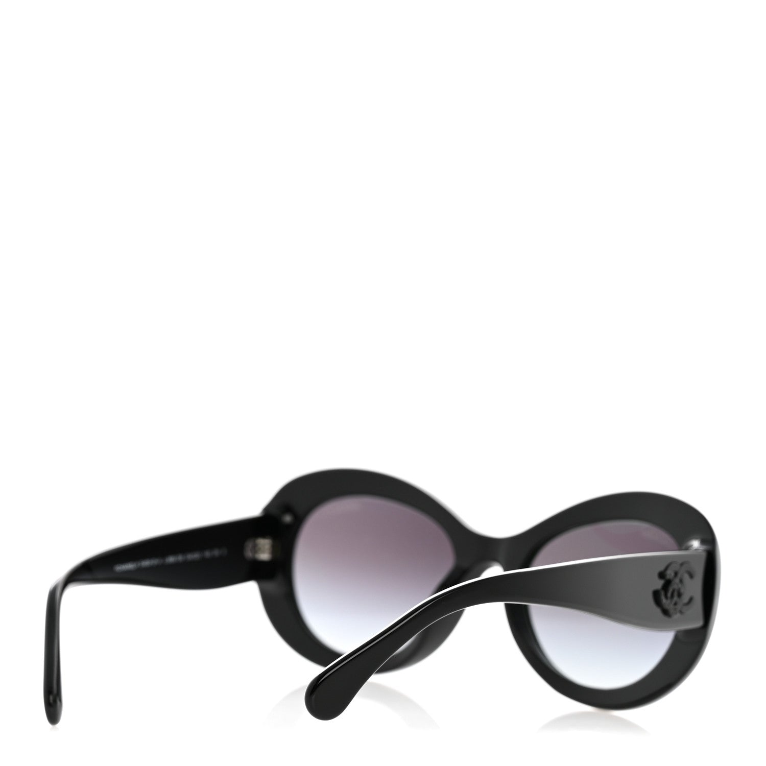 Chanel Acetate Polarized Oval CC Sunglasses 5469-B-A Black 4 of 8