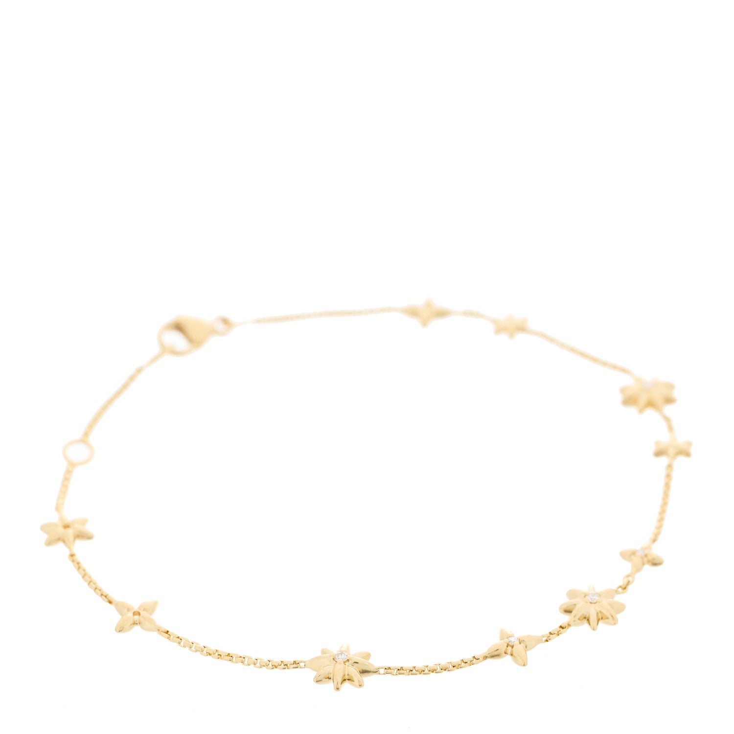 David Yurman 18K Yellow Gold Diamond Starburst Constellation Bracelet 1 of 4