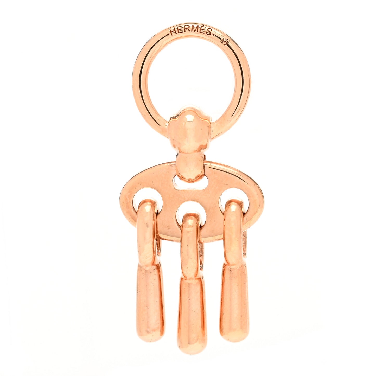 Polished Brass Charms Mors a Jouet Scarf Ring Rose Gold