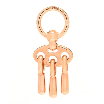 Hermes Polished Brass Charms Mors a Jouet Scarf Ring Rose Gold 1 of 4