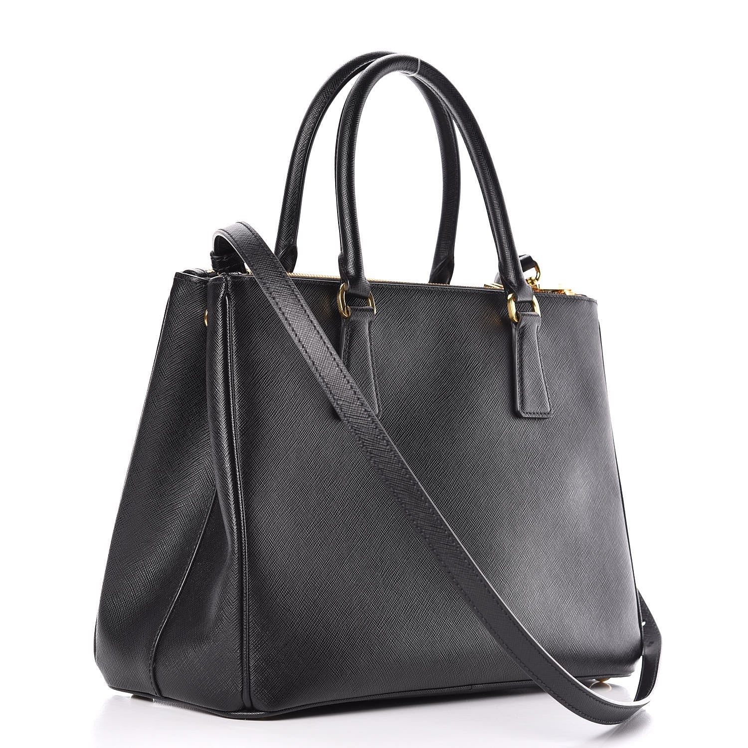 Prada Saffiano Medium Galleria Double Zip Tote Black 3 of 11