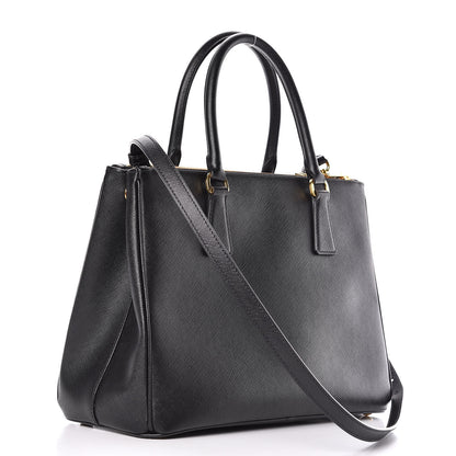 Prada Saffiano Medium Galleria Double Zip Tote Black 3 of 11