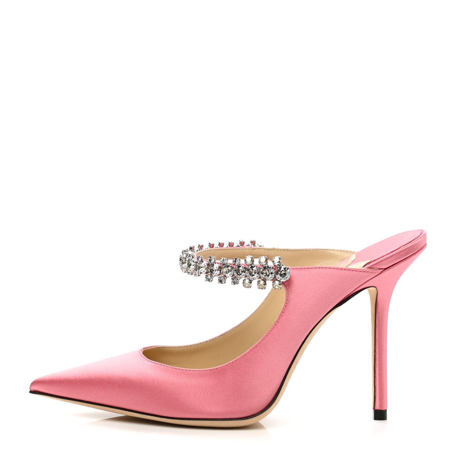 Satin Crystal Bing 100 Pumps 37 Rose