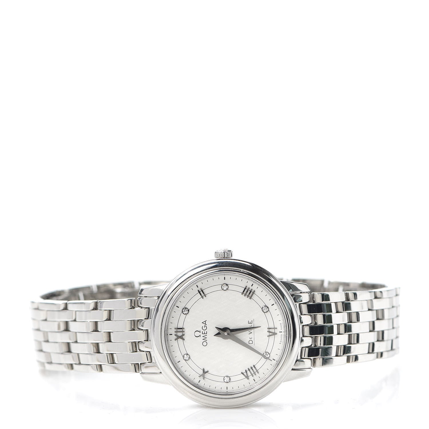 Omega Stainless Steel Diamond 27mm De Ville Prestige Quartz Watch 424.10.27.60.52.002 2 of 6