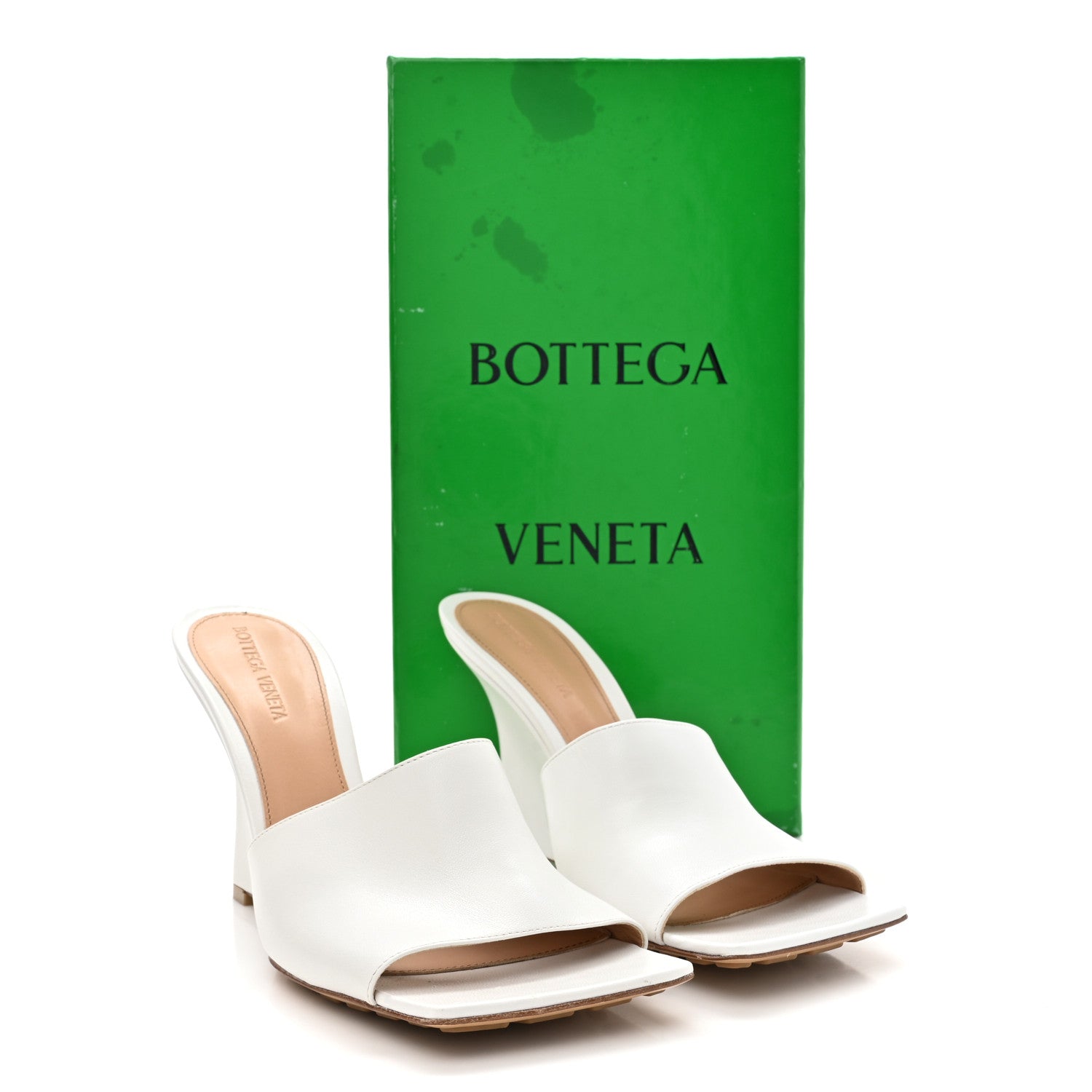 Bottega Veneta Lambskin Stretch Wedge 90mm Sandals 39.5 Optic White 11 of 11