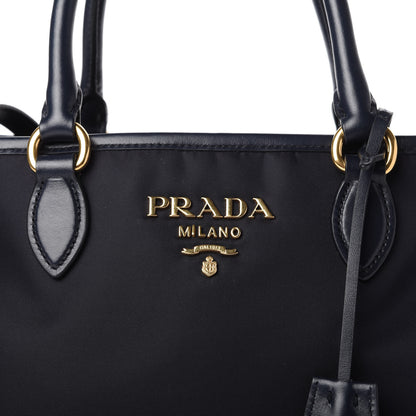 Prada Tessuto Nylon Soft Calf Small Tote Black 9 of 9