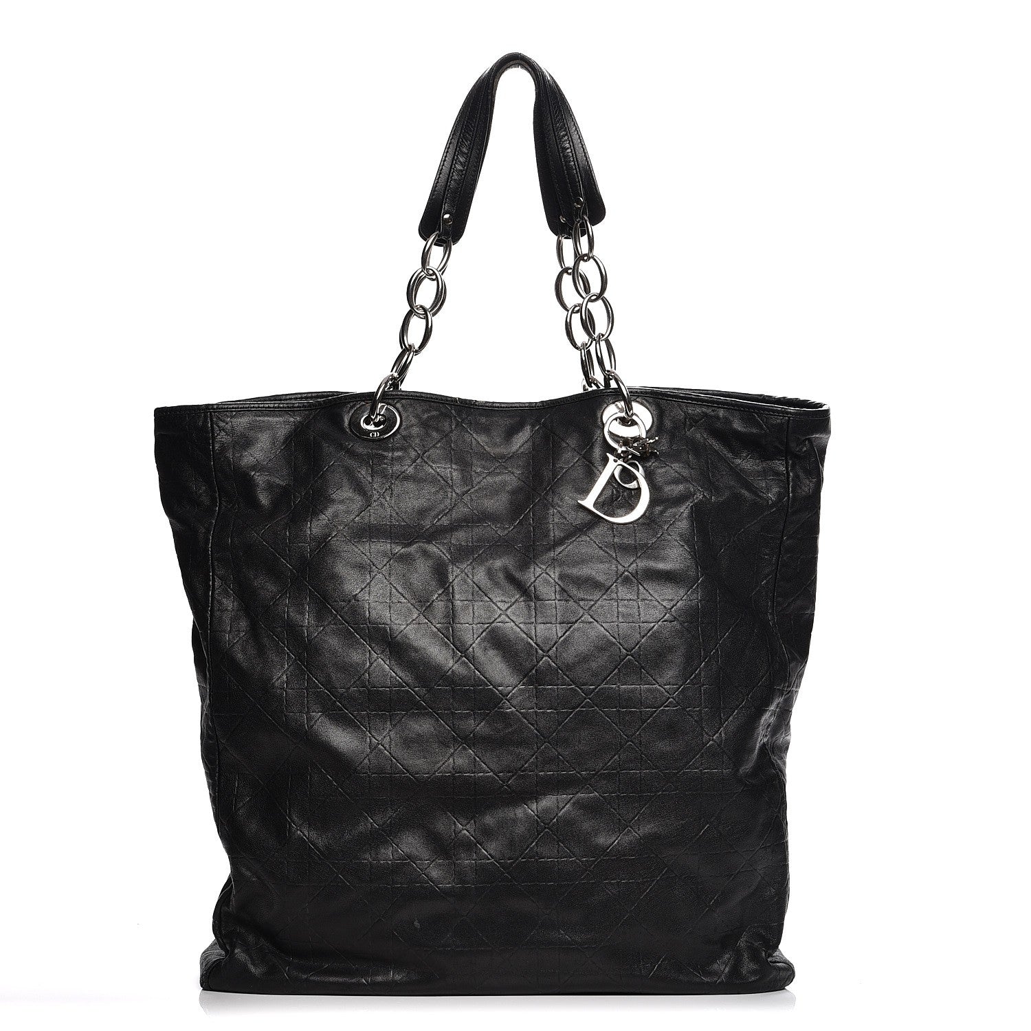 Christian Dior Lambskin Medium Dior Soft Tote Black 1 of 11