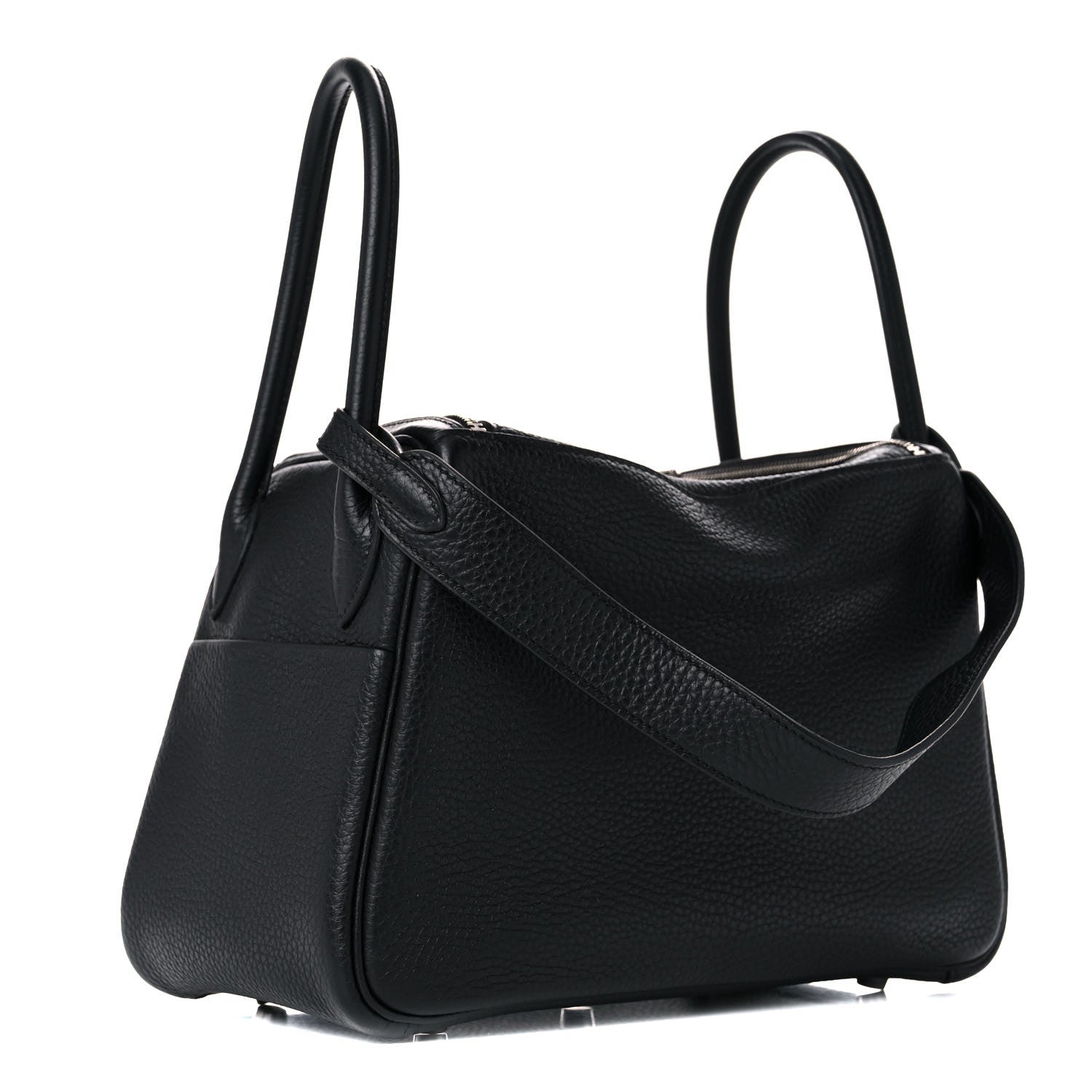 Hermes Taurillon Clemence Lindy 26 Black 2 of 9