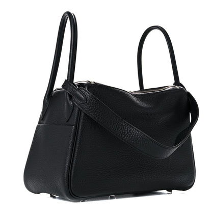 Hermes Taurillon Clemence Lindy 26 Black 2 of 9