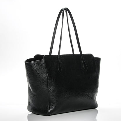 Gucci Pebbled Calfskin Medium Swing Tote Black 3 of 12