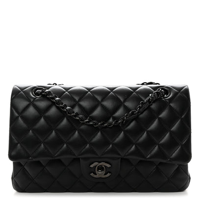 Chanel Lambskin Quilted Medium Double Flap So Black 1 of 10