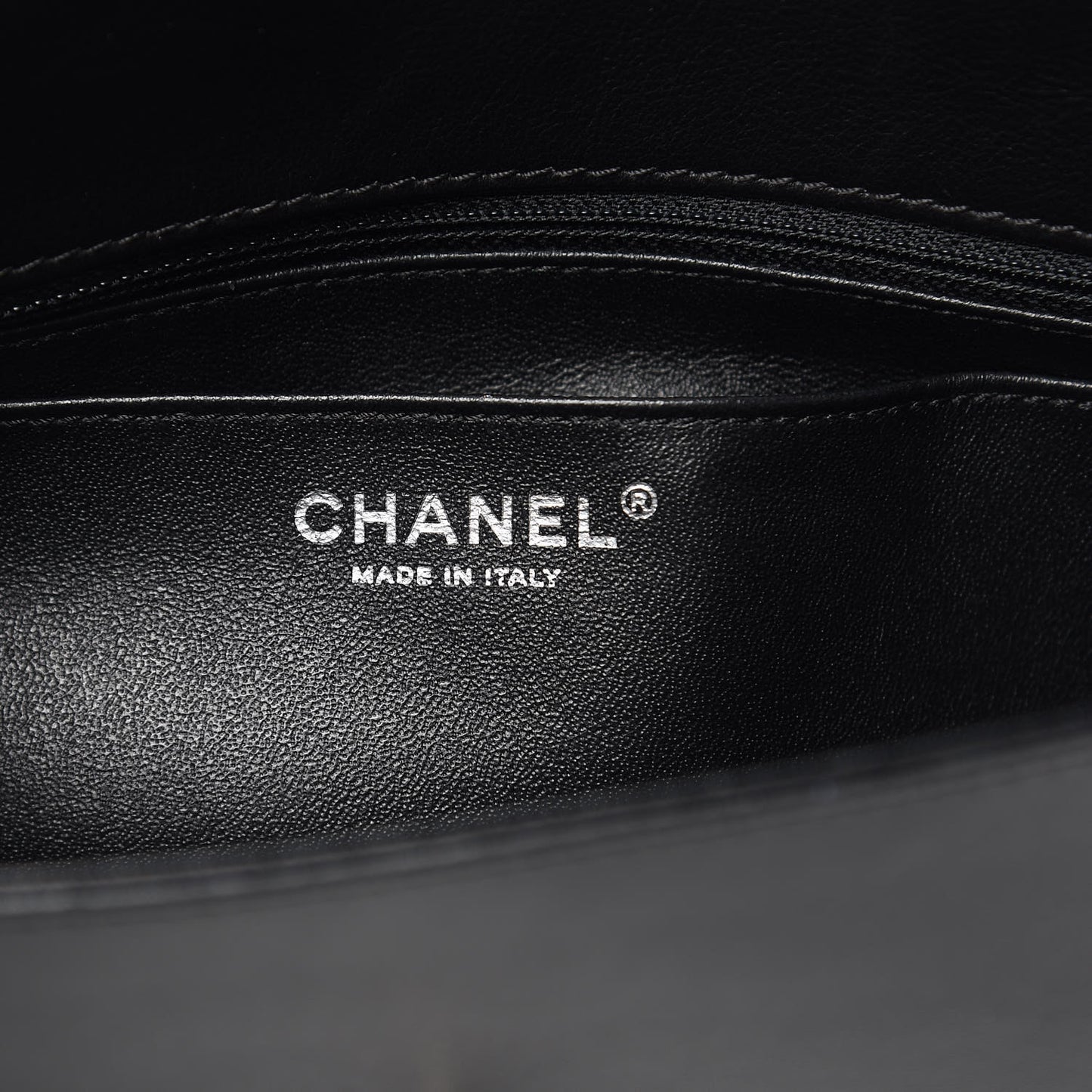 Calfskin Quilted Large Rock My Shoulder Flap Black