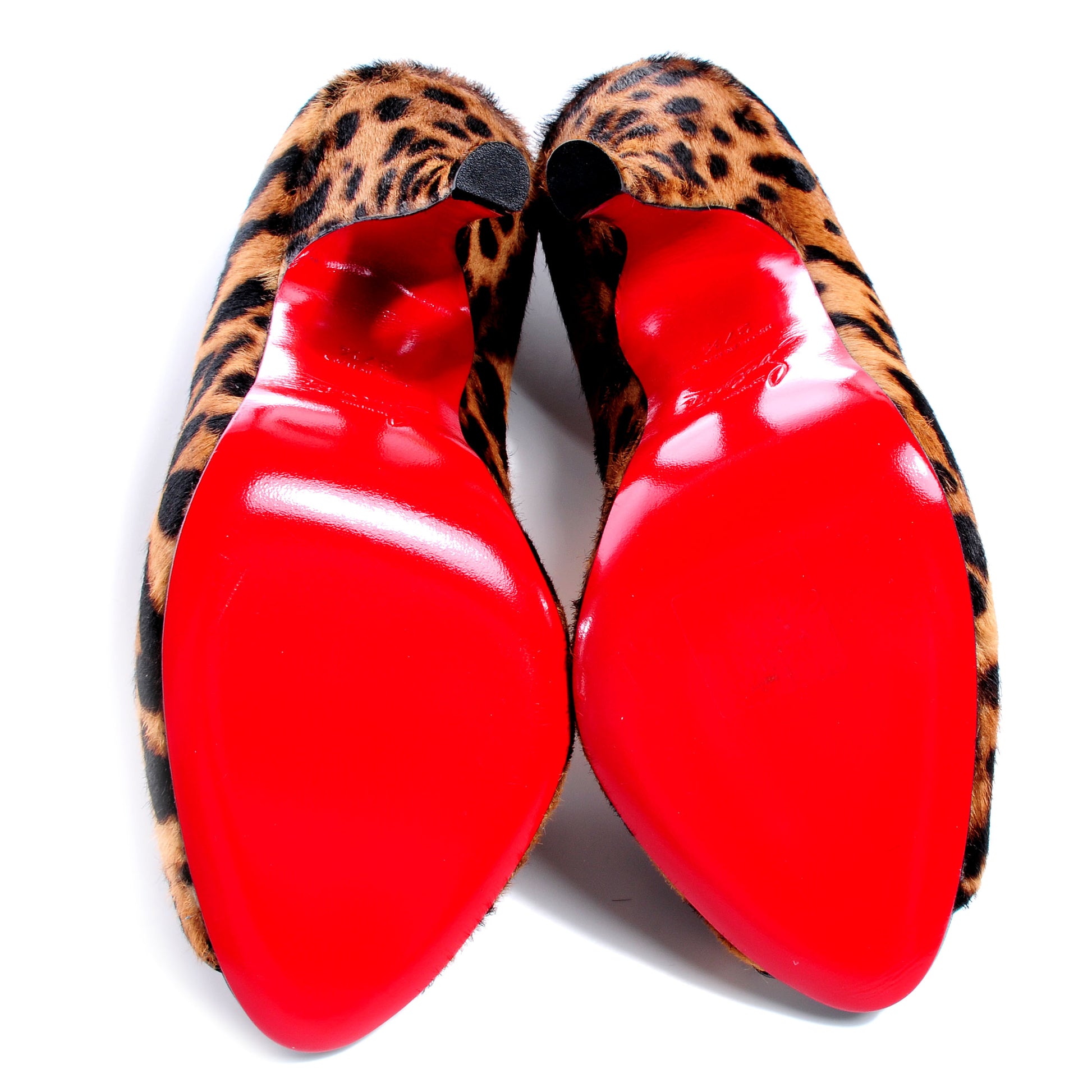 Christian Louboutin Calf Hair Leopard Print Maryl 120 Pumps 37.5 4 of 6