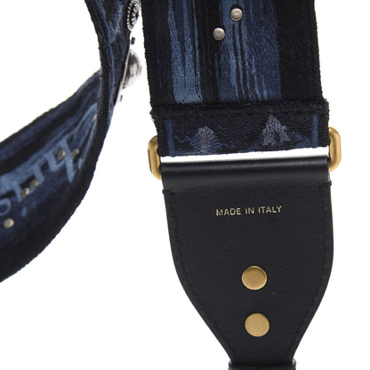 Christian Dior Canvas Embroidered Studded KaleiDiorscopic Adjustable Shoulder Strap Blue 4 of 4