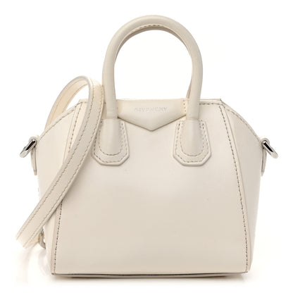 Givenchy Shiny Lord Calfskin Micro Antigona Ivory 1 of 10