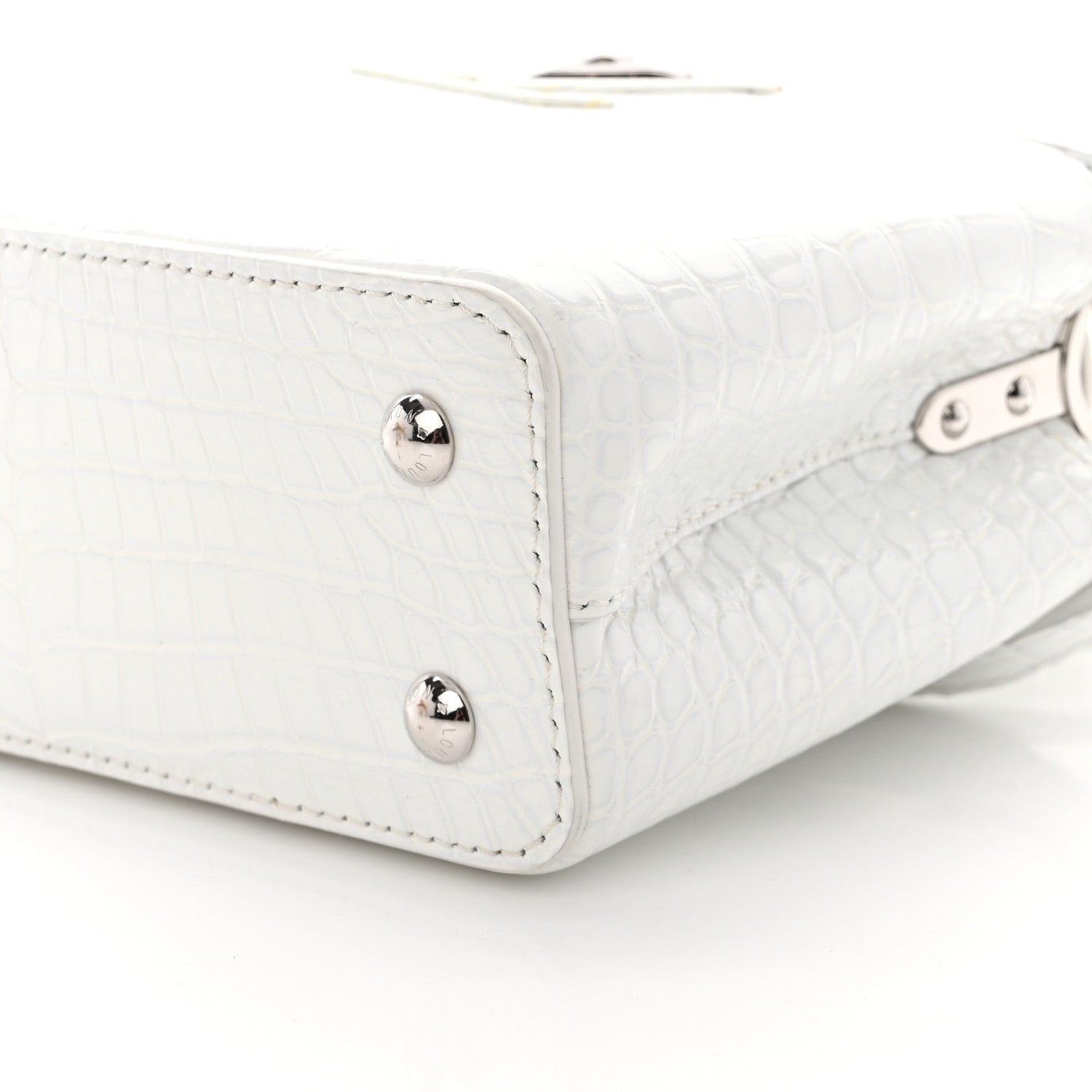 Louis Vuitton Crocodile Mini Capucines White 11 of 12