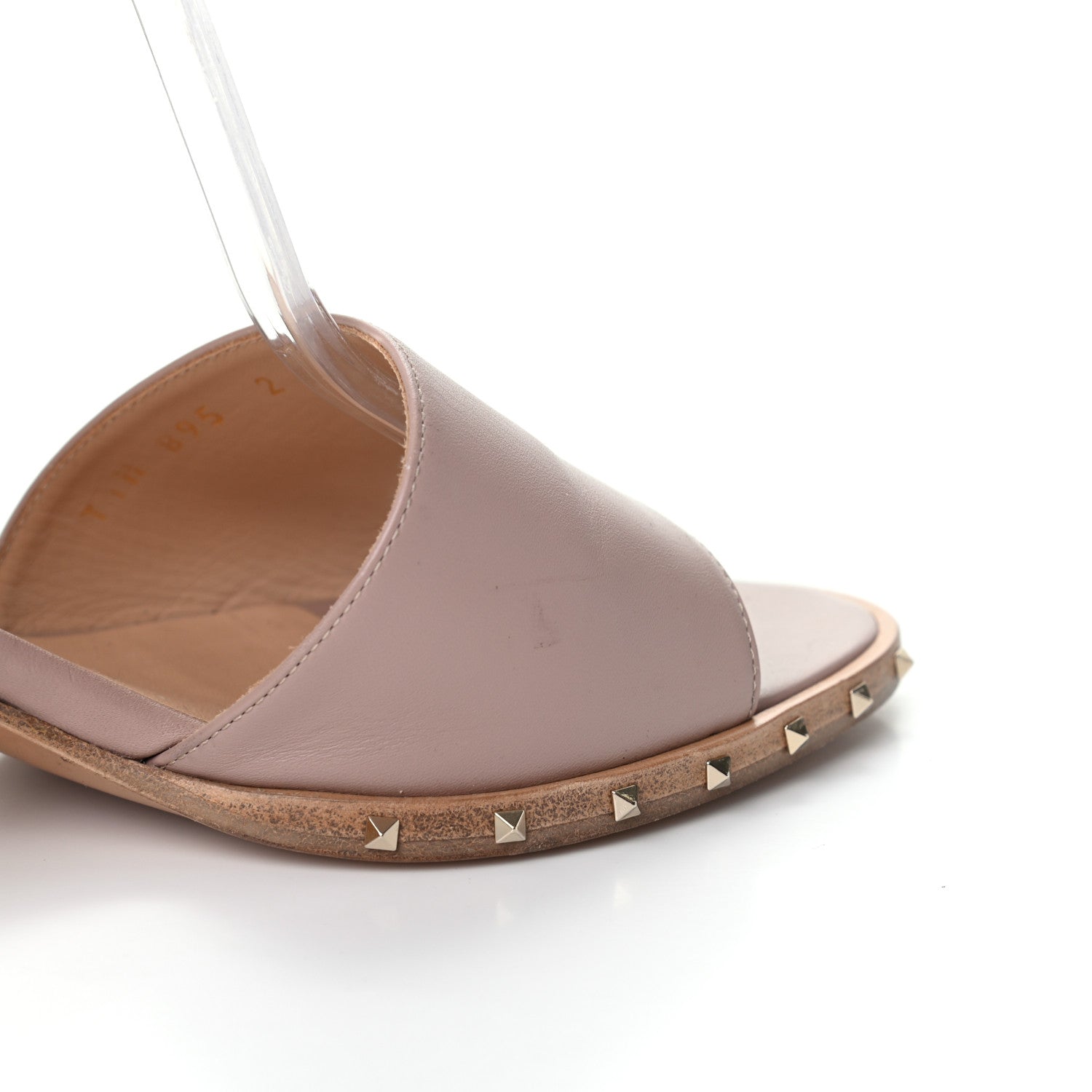Valentino Garavani Nappa Soul Rockstud 65mm Sandals 38.5 Poudre 11 of 14